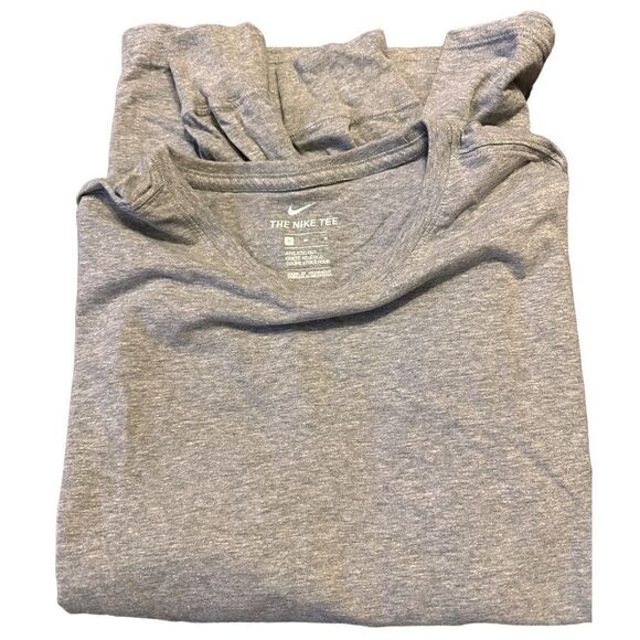 NIKE Long sleeve t-shirt Grey solid color Men size Medium - Picture 13 of 15